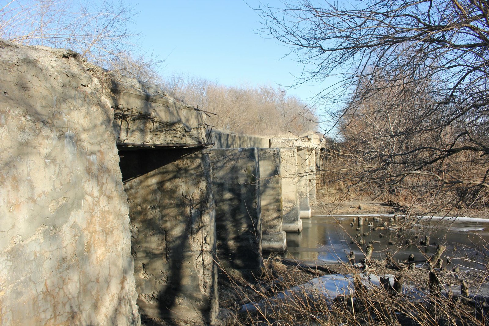 Looking east